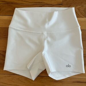 ALO Yoga White Athletic Shorts
